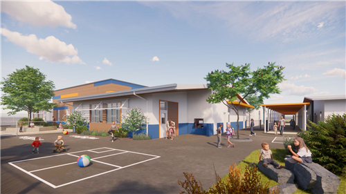 Rendering of planned new TK/STEAM classroom